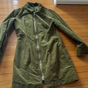 Green corduroy zip dress seven for all mankind